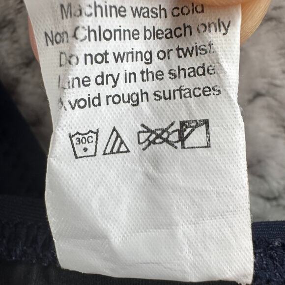 J Crew Swimsuit Women 4 Blue One Piece Plunge Ruched Swimwear Pool Beach - Picture 15 of 16